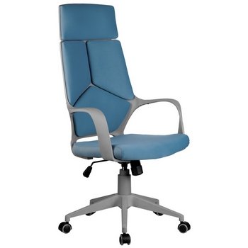 Офисное кресло Riva Chair 8989 Серый пластик/синяя ткань