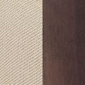 fabric cream/dark walnut